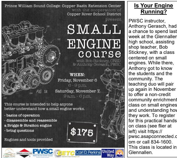 Bob Stickney's Community Small Engine Class