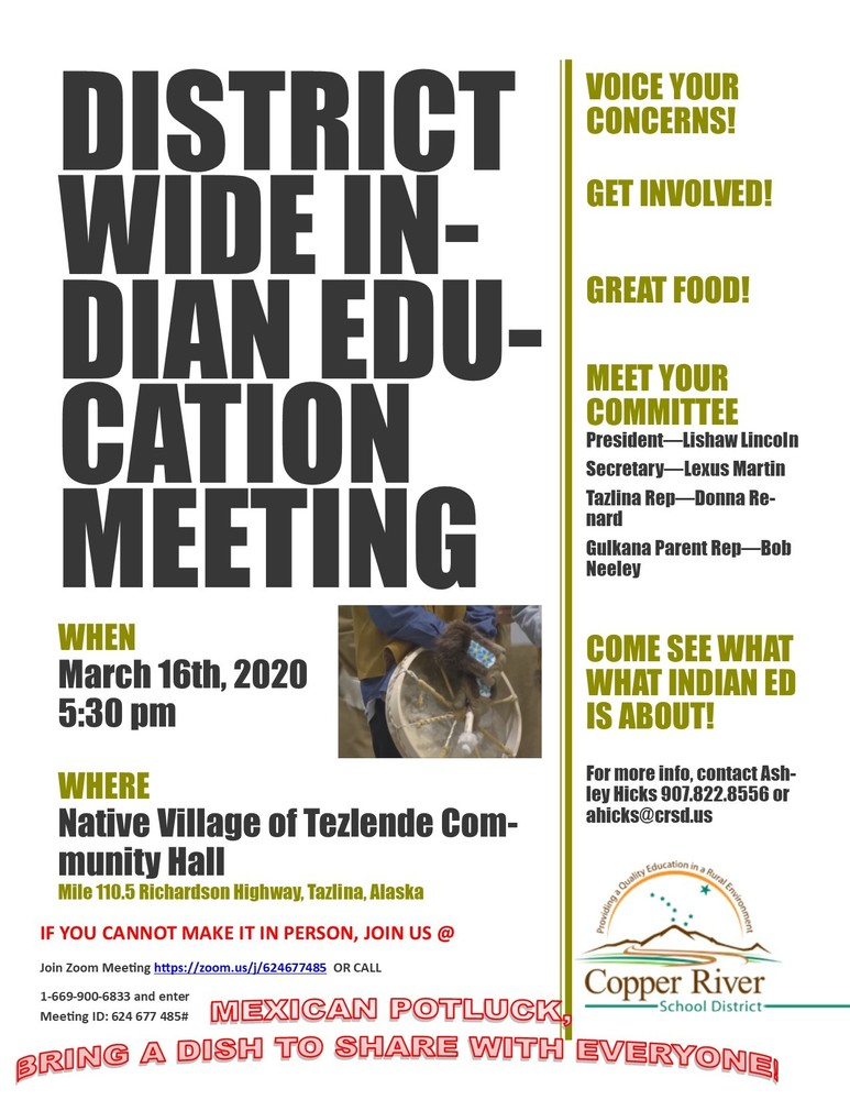 District Wide Indian Education Meeting