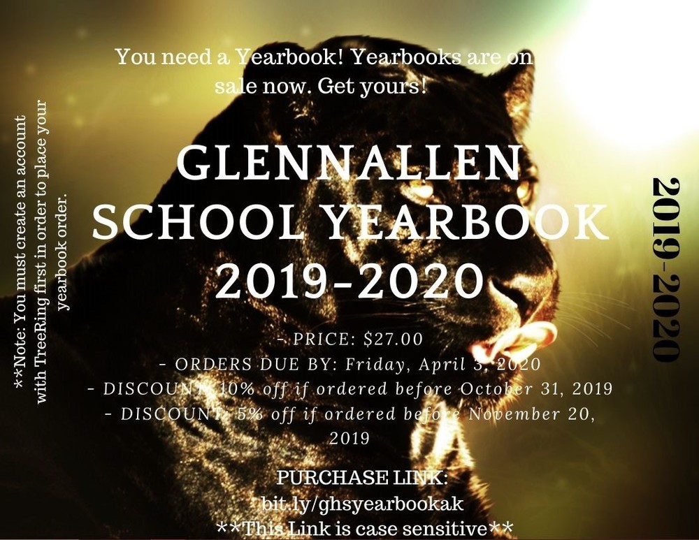 Order your Glennallen School Yearbooks soon!