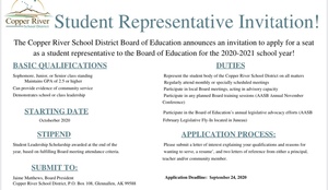 Student Representative on the Board of Education